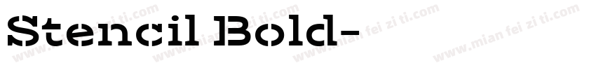 Stencil Bold字体转换